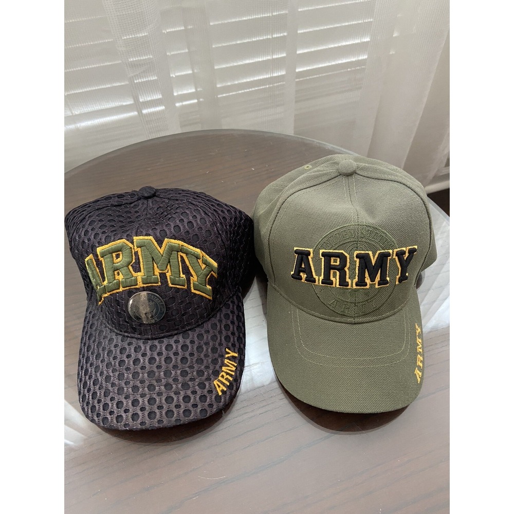 Army  Baseball Caps Hats Snap Backs Adjustable lot‎ of 2